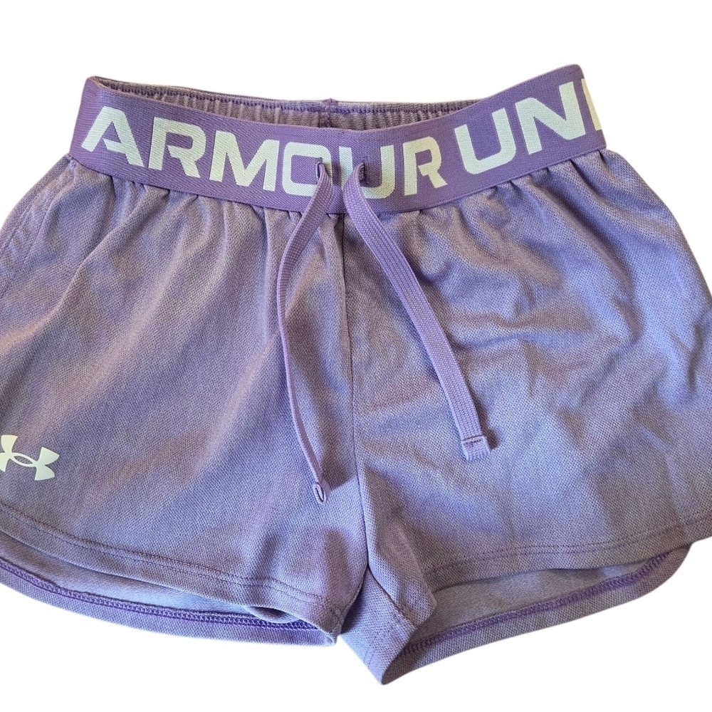 Under Armour Girls Lavender Athletic Shorts